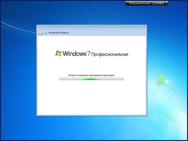 установка Windows 7